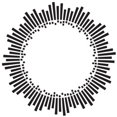 Music vibrant loop circle design video background beat decoration vector element
