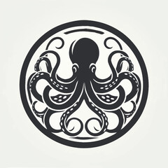 Octopus Silhouette Logo Pack – Vector Icons for Marine, Tech & Creative Branding