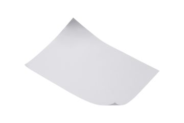 white blank paper sheet isolated on transparent png background,Design template or mockup. Vector illustration.