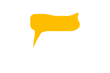 Yellow paper cut into speech bubbles, chat symbol with speech bubbles, cartoon style speech bubbles PNG transparent
