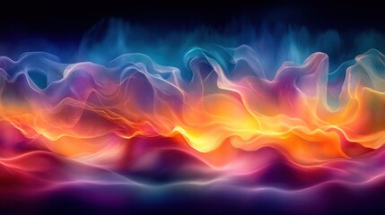 Obraz premium Abstract vibrant swirling ethereal flames