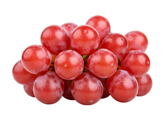 Juicy Red Grapes Fresh and Ripe for Eating on Transparent background
