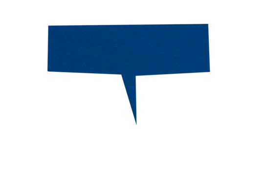 Blue paper cut speech bubble, chat symbol with speech bubbles, cartoon style speech bubbles PNG transparent