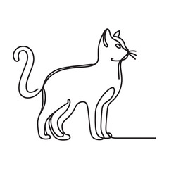 Elegant cat silhouette illustration for pet lovers and minimalist designs