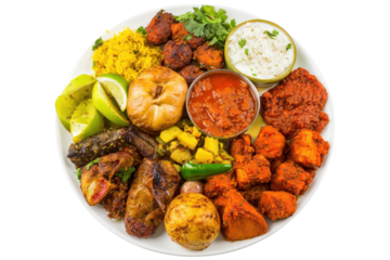 Indian Feast A vibrant platter of diverse culinary delights