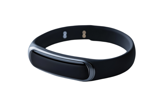 Isolated Black Fitness Tracker