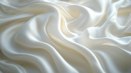 Obraz premium Elegant, flowing white fabric texture
