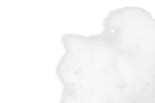 white soap foam isolated on white or transparent png