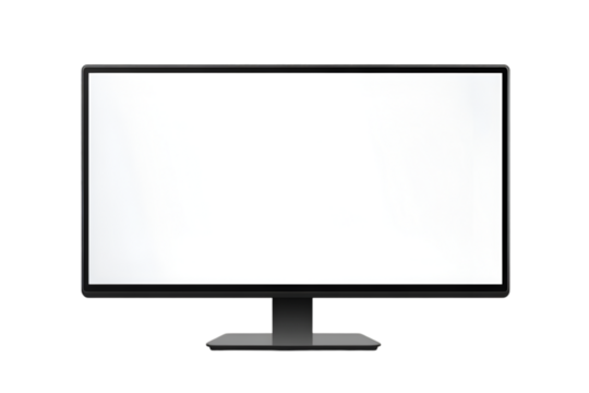 lcd monitor isolated on white