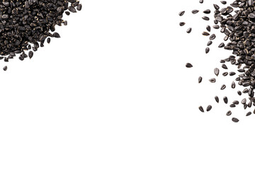 Isolated Black Seeds Corner Pattern