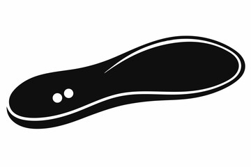 Shoe Insole Silhouette Vector Illustration 
