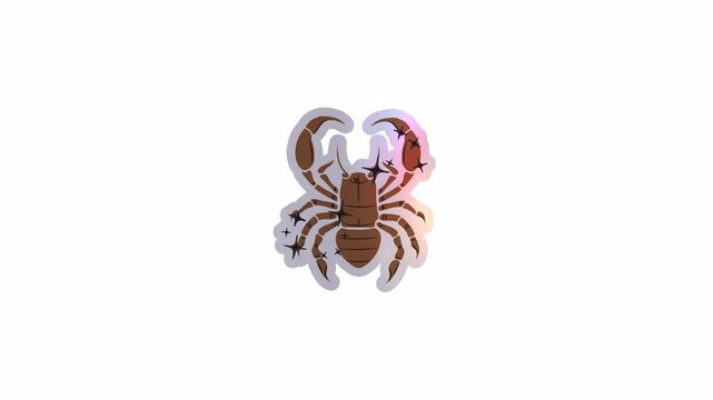 Scorpio zodiac sign. Horoscope. Modern magic Astrological symbol. Alpha channel transparency