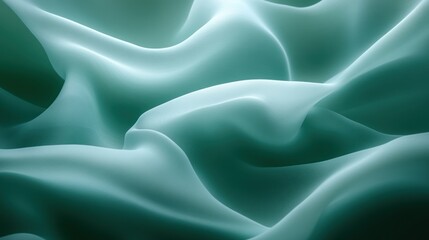 Fototapeta premium Flowing, Teal Fabric Texture