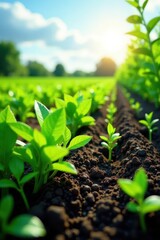 Precise water delivery to crops via drip irrigation system, crop yield, crop health