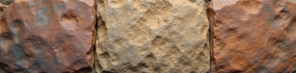 Rough-hewn stone slab backdrop, natural texture, varied tones , surface, wall background, beige stone