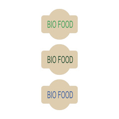 Natural Eco Food Sign Symbol Logo Collection isolated on White