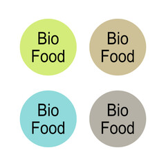 Natural Eco Food Sign Symbol Logo Collection isolated on White