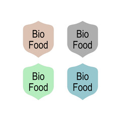 Natural Eco Food Sign Symbol Logo Collection isolated on White