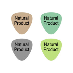 Natural Eco Food Sign Symbol Logo Collection isolated on White