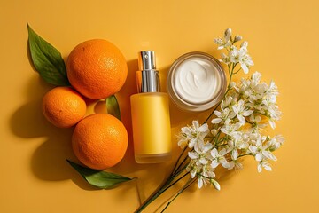 Orange and Cream Skin Care Product Still Life