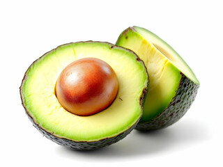 Ripe Avocado Halves Fresh Healthy and Delicious transparent background