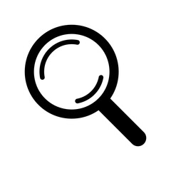 Magnifying glass icon, magnifier icon. Loupe or search icon. 