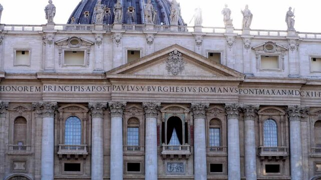 Panoramic view of St. Peter&rsquo;s Basilica moments after new pope&rsquo;s election
