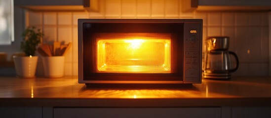 Warm Kitchen Appliance at Night