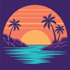 Obraz premium palm tree on the beach