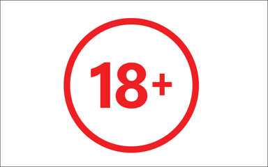 Age Restrictions Limit Sign Icon Template,18 plus ,Age Restriction Sign Vector Template,18 plus ,Age Restriction Sign PNG,,