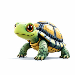 Cute Baby Turtle Illustration transparent background