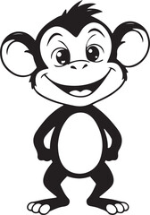 Obraz premium Monkey silhouette vector artwork