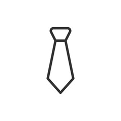 Necktie icon in linear style. business, formal wear, office or fashion. Editable stroke.