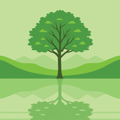 Obraz premium vector illustration of a tree