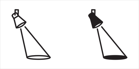 an icon set, about the spotlight with a simple concept