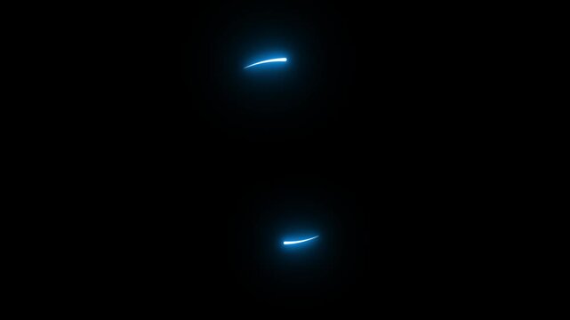 glowing neon circle rotating on black background