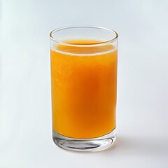 A refreshing glass of orange juice filled to the brim, showcasing its vibrant color.