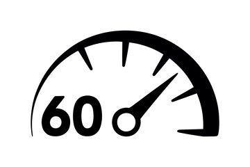 Speedometer gauge sixty performance measurement