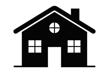Simple black house icon real estate home graphic