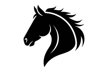 Horse head silhouette vector graphic black design