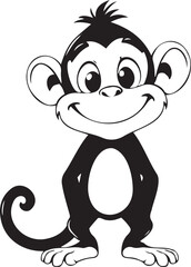 Monkey silhouette vector artwork