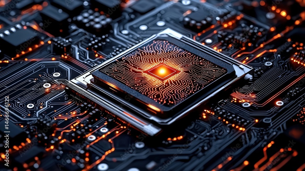 Poster circuit board with intriguing fingerprint pattern imprinted on its surface highlighting unique desig