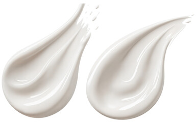 smear cream texture on transparent background