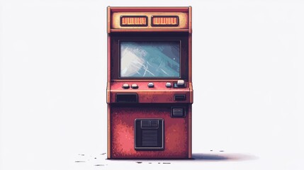 Naklejka premium Retro arcade game machine (1)