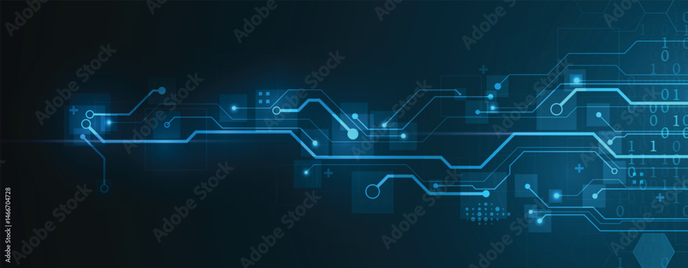 Poster abstract circuit technology concept background