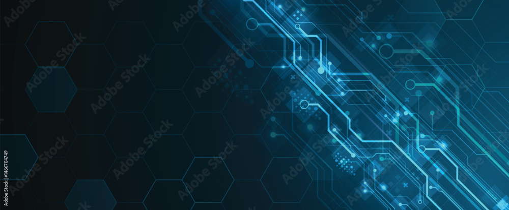 Poster abstract circuit technology concept background