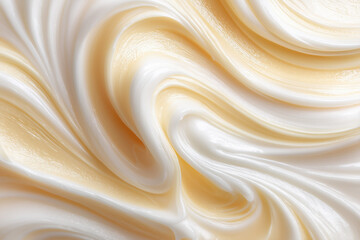 Fototapeta premium Close-up of skin texture with pastel yellow and white swirls