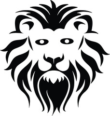 Majestic Lion Face Illustration
