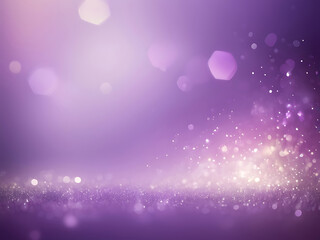 Purple abstract background with glowing hexagonal bokeh, soft sparkle texture, dreamy light effects, and elegant modern design pattern for digital art use – AI Generated