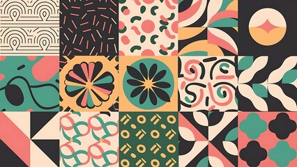 Vintage Pink and Red Roses Pattern on White Background